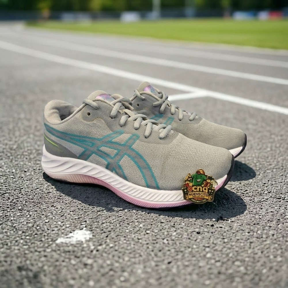 ASICS Gel-Excite 8 Womens Running Shoes Grey Teal Pink 1012B182 Size 6.5